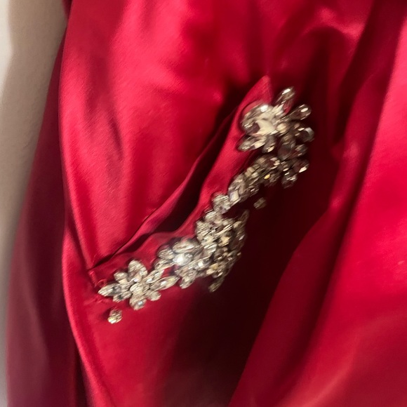 Sherri Hill Red Pink Puff Formal Homecoming HOCO Short Dress Size 0 - Picture 2 of 4